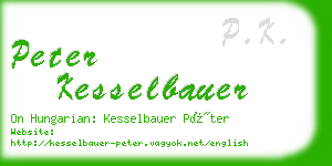 peter kesselbauer business card